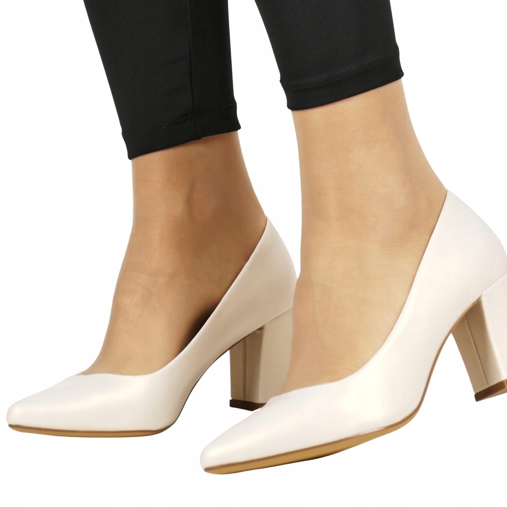 Béžové Lodičky Na Podpatku Sergio Perla Lesk Pěkné Módní Elegantní New 37