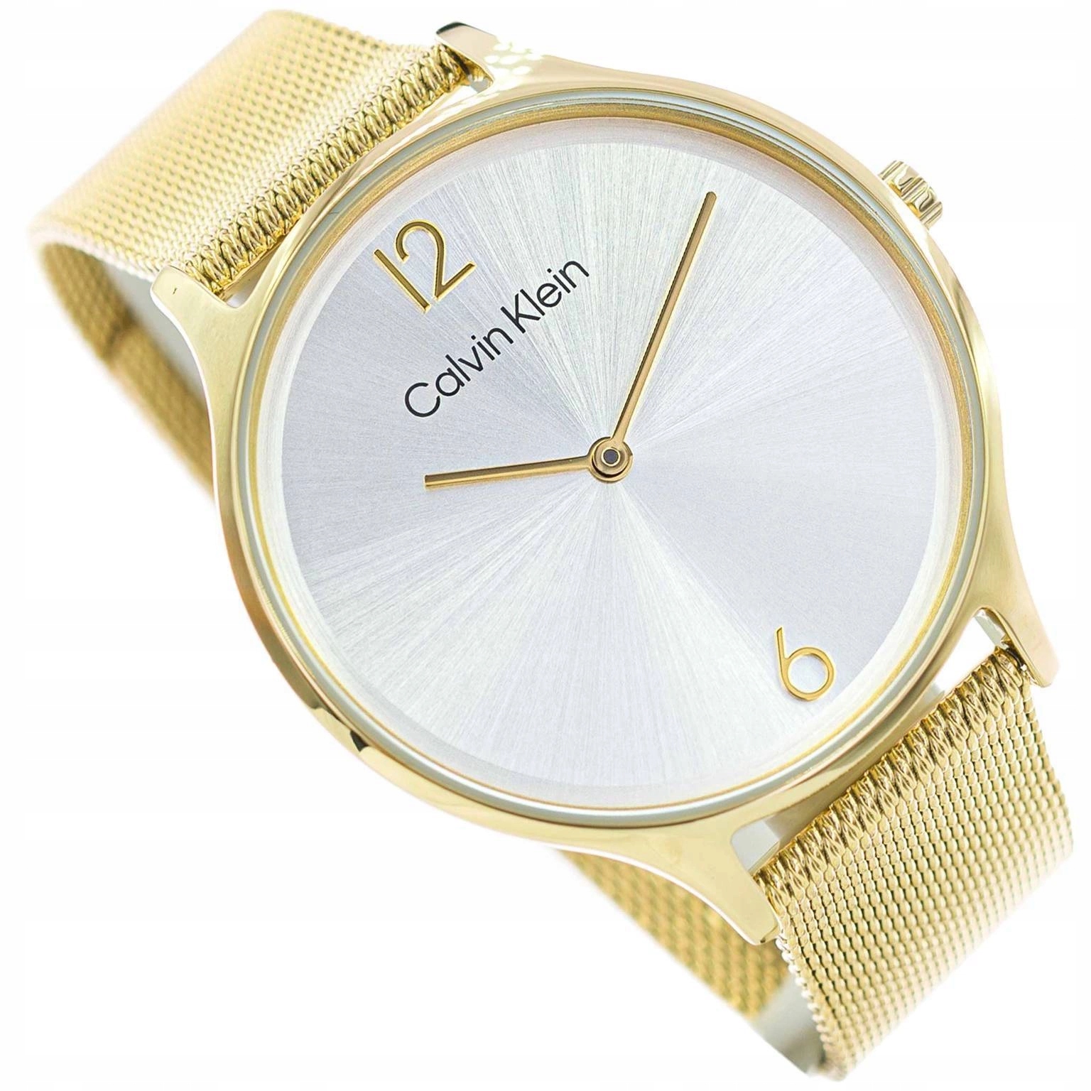 Dámské Hodinky Calvin Klein 25200003 Zlatý Mesh