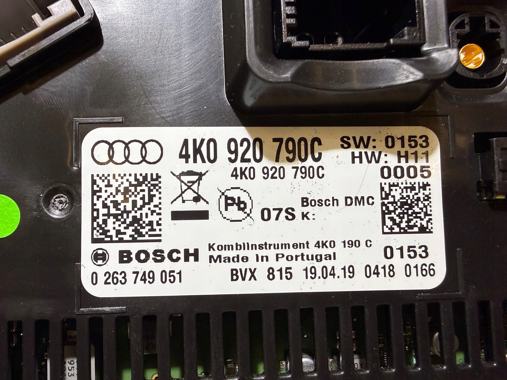 AUDI A6 C8 dials dials VIRTUAL COCKPIT 4K0920790C