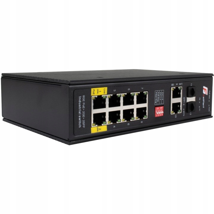 Switch Poe Getfort Průmyslový 8GE+2GE+2SFP GF-110-8PG-2G-2S Ep
