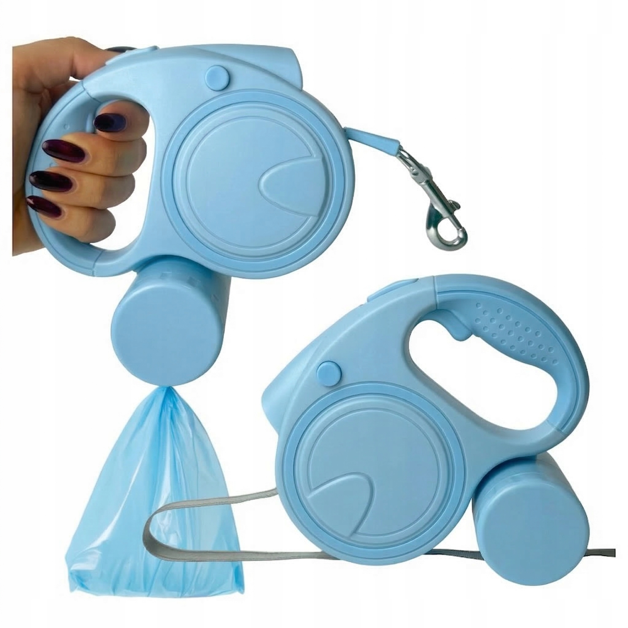 Levně Vodítko pro psa 5 m Automatická s svítilnou Dlouhá nádoba na sáček Zámek