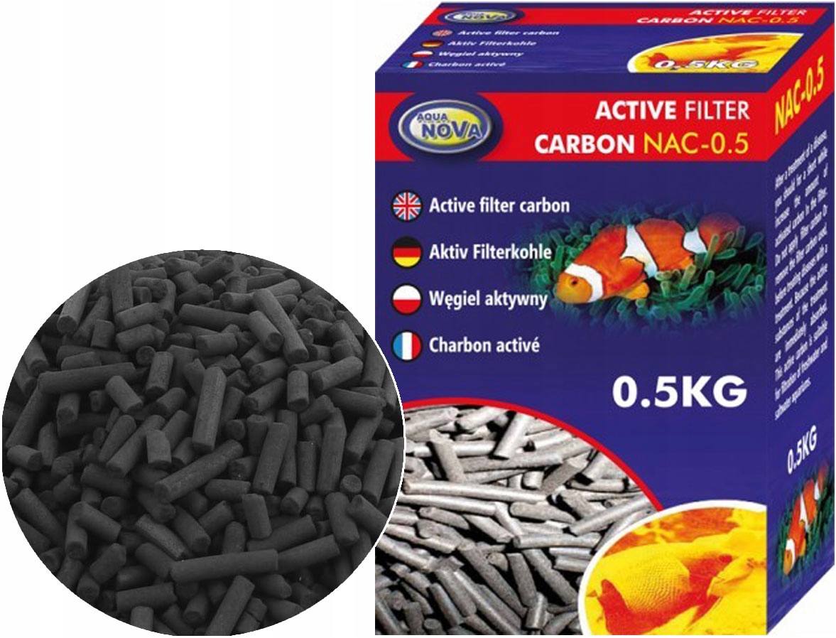 

Aqua Nova Węgiel Aktywny 500g Wkład do Filtra
