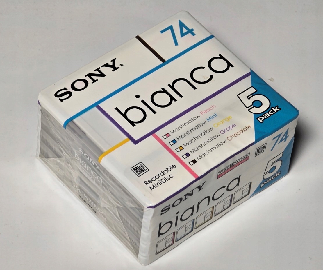 MD Minidisc Diskety Sony Bianca 74 5 Ks Nové Fólie Sada