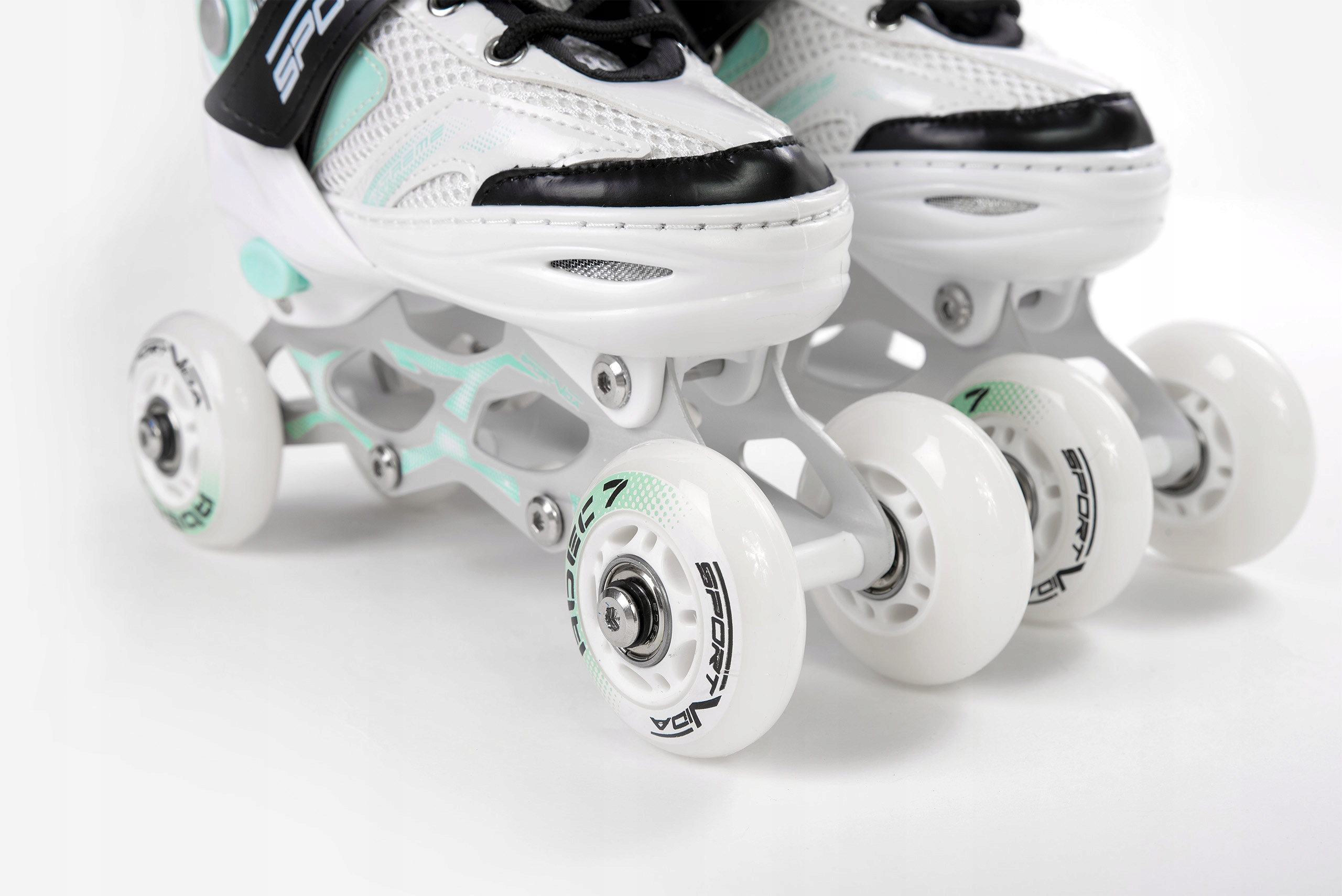 ŁYŻWOROLKI 4w1 ROLKI WROTKI ŁYŻWY REGULOWANE 35-38 Marka Sportvida