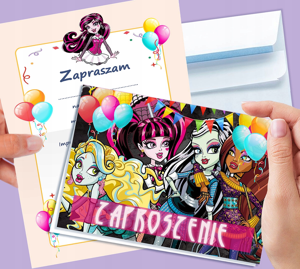 ZAPROSZENIE MONSTER HIGH NA URODZINY DZIECKA + KOPERTA GRATIS Rodzaj gadżetu filmowy