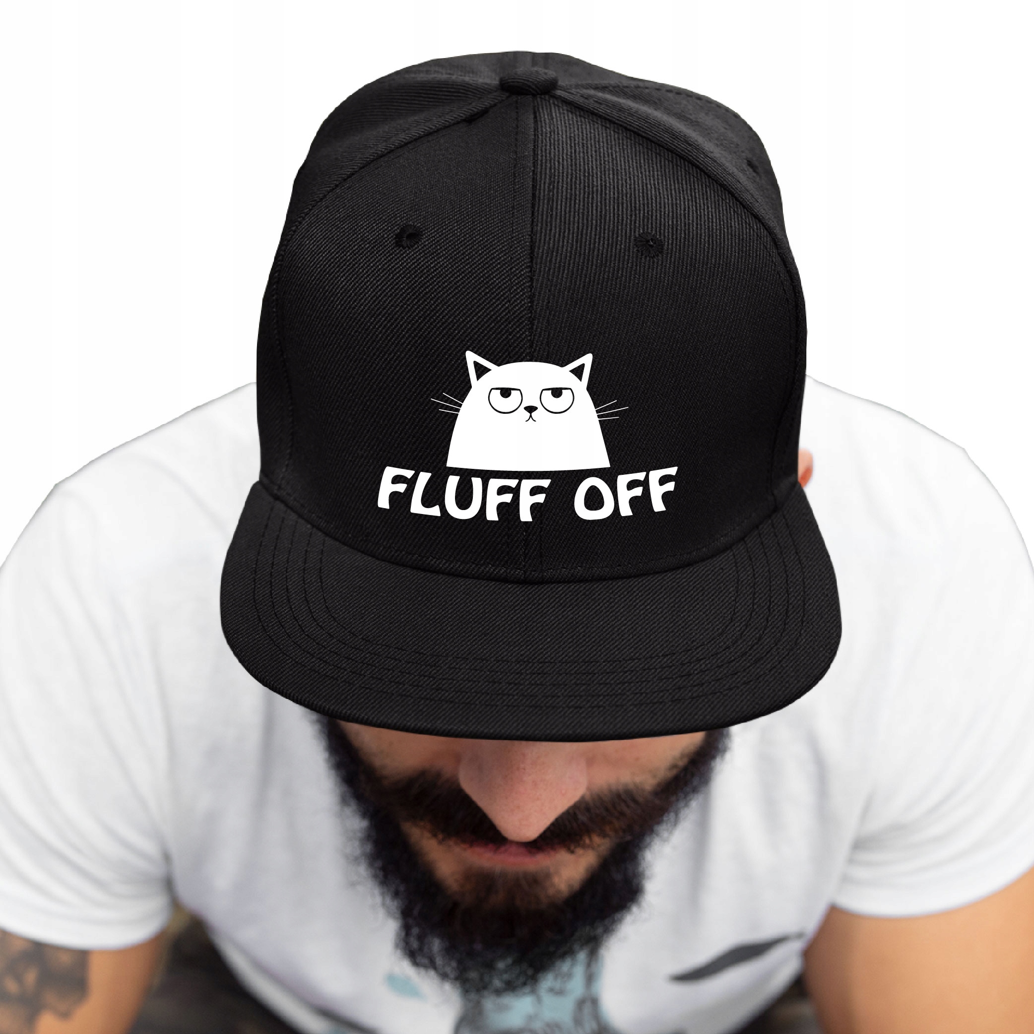 

Snapback Czapka Z płaskim daszkiem kotek fck off
