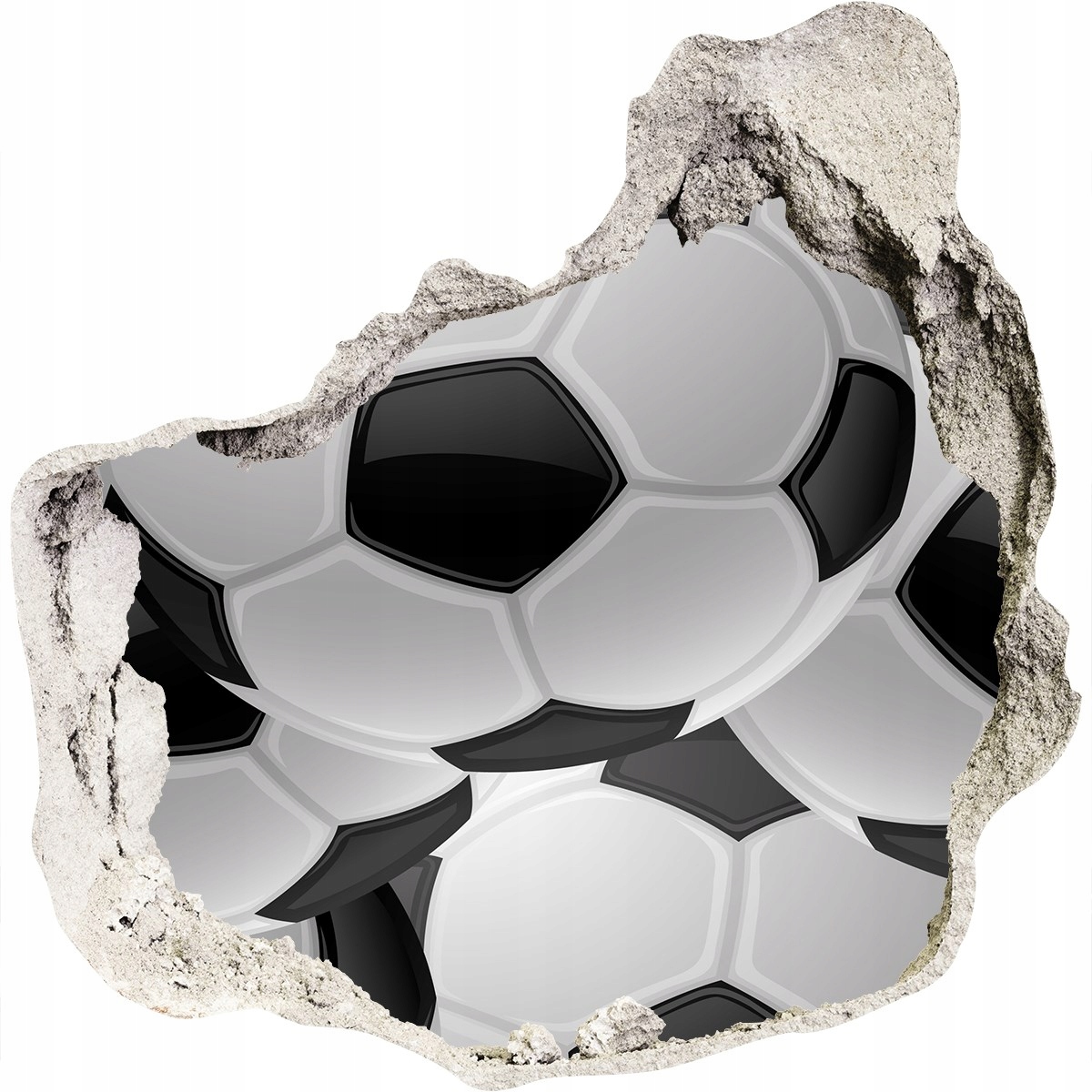 

Fototapeta dziura na ścianę 3d Piłka nożna 125x125