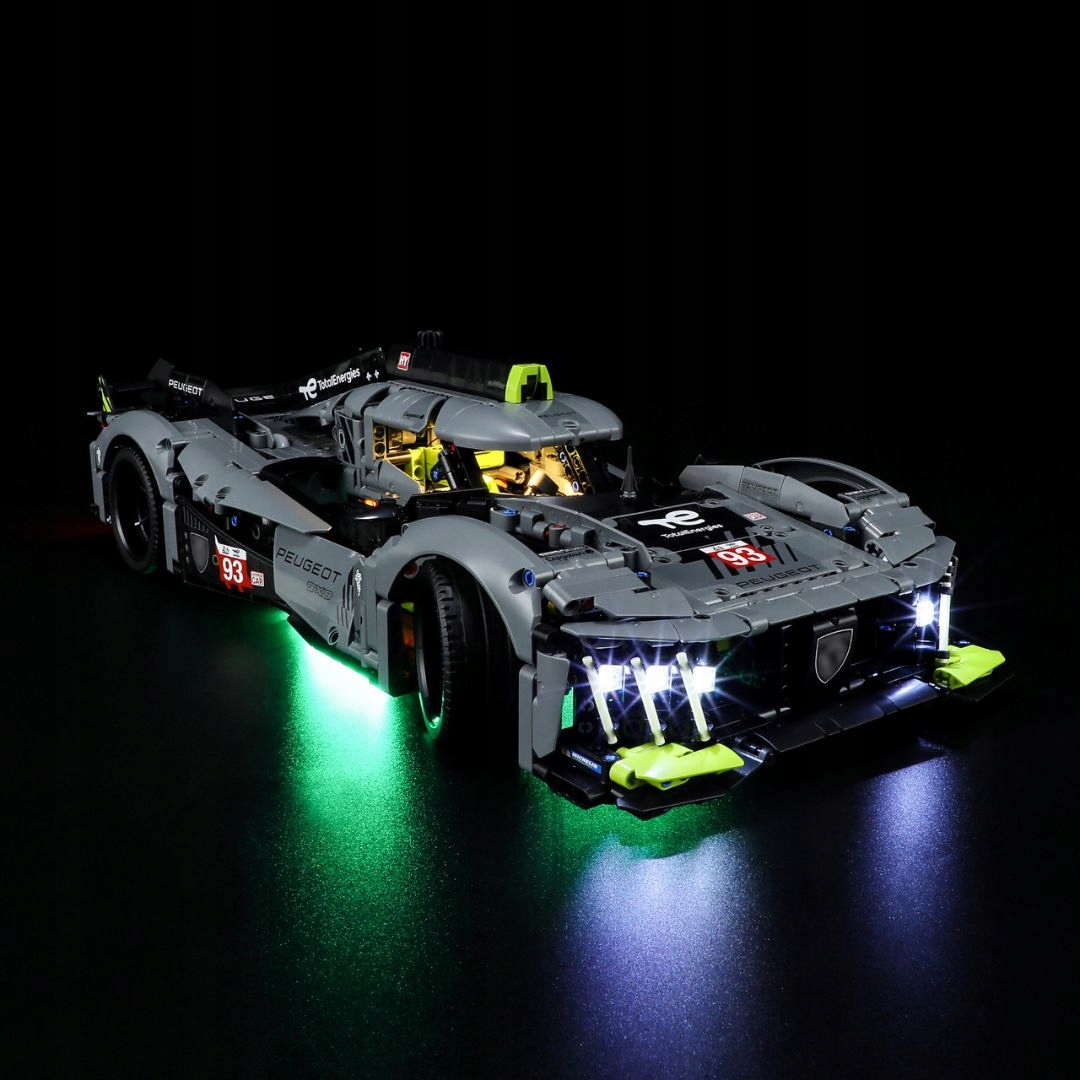 Zestaw oświetlenia do Lego Technic Peugeot 9X8 Le Mans Hybrid Hypercar