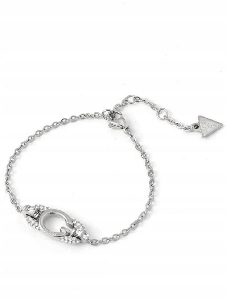 Guess Oh My G stříbrný dámský náramek s písmenem G křišťály JUBB04510JW