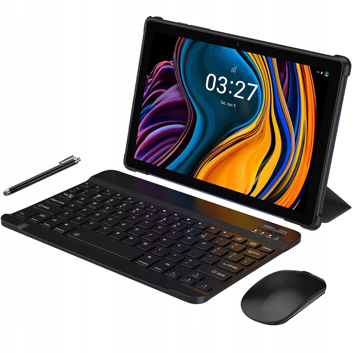 YOTOPT Tablette 10 Pouces Android 13, 5G WiFi Octa-Core 2.0 GHz, 19 GB RAM,  128 GB ROM (TF 1TB Extensible), 5MP+8MP, avec Clavier, Souris, Manche