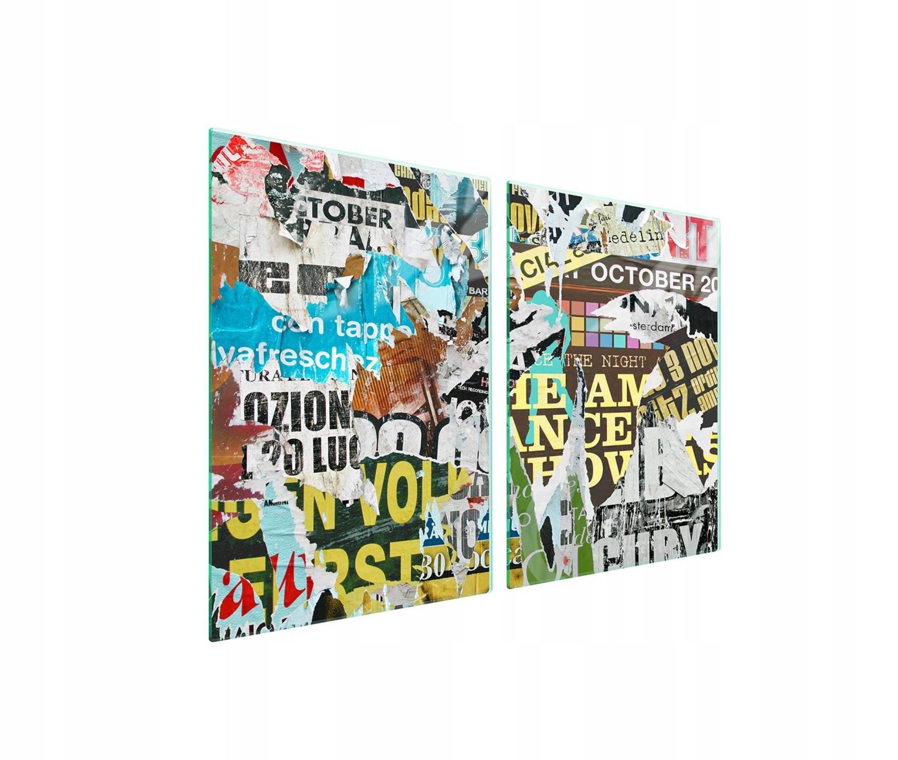 7v1 skleněná ochranná deska na sporák 2x45x52 Pop Art.