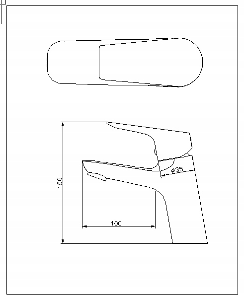 BATERIA UMYWALKOWA STOJĄCA CZARNA ZESTAW Z KORKIEM LOFT MATOWA Rodzaj wylewki Stała