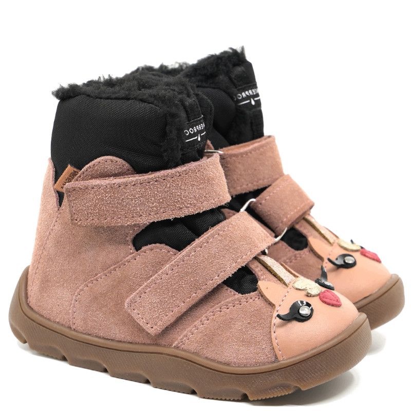Mrugała 7224 Heli Pony Rosa kozaki barefoot dla dziewczynki z membraną 30