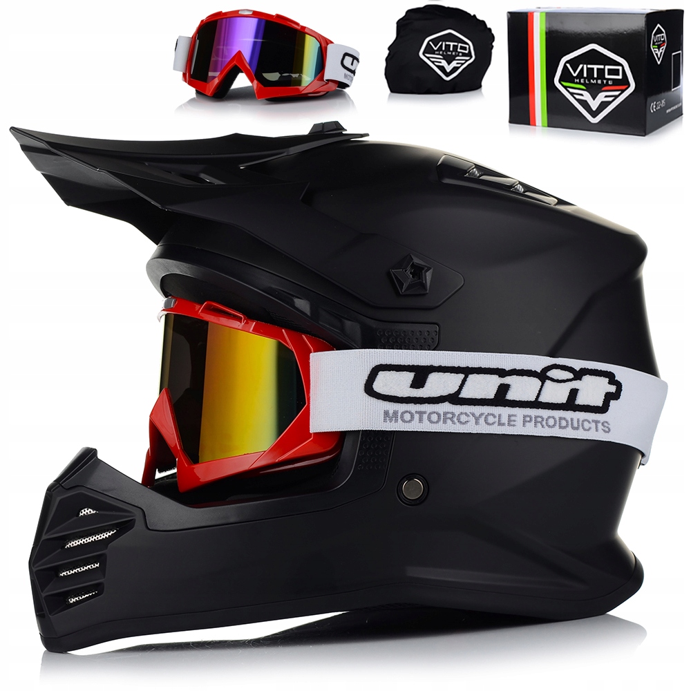 Motocyklová Prilba Pre Deti Vito Tivoli Mini Detská Cross Štvorkolka Okuliare