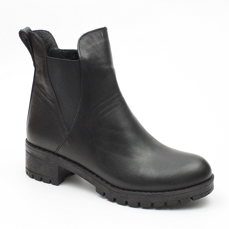 Sokolski Z24-387 Černé Pohodlné Kotníkové Boty Kůže vel. 38