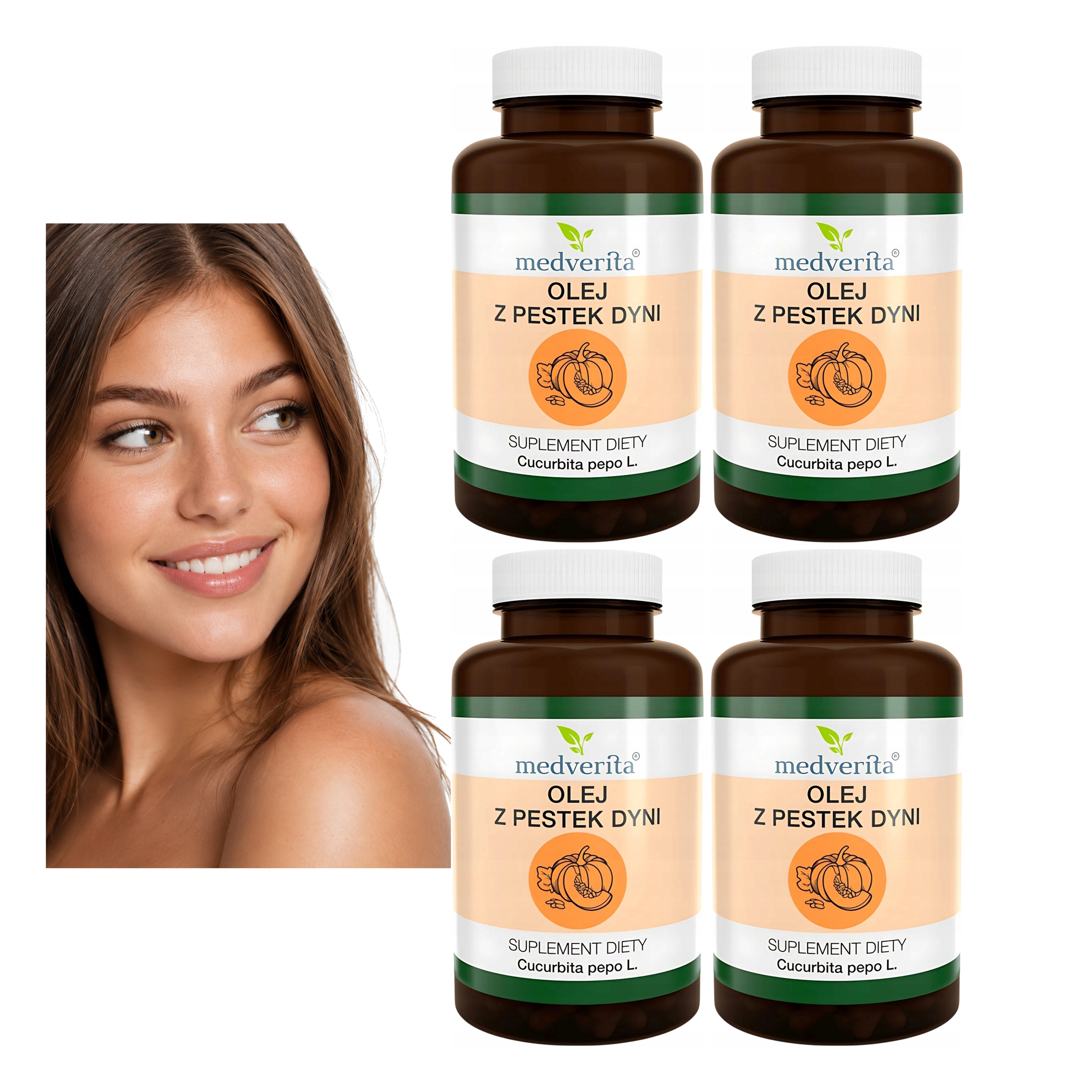 Medverita Olej Z Pestek Dyni 500 Mg Cucurbita Pepo Fitosterole 120K 4x