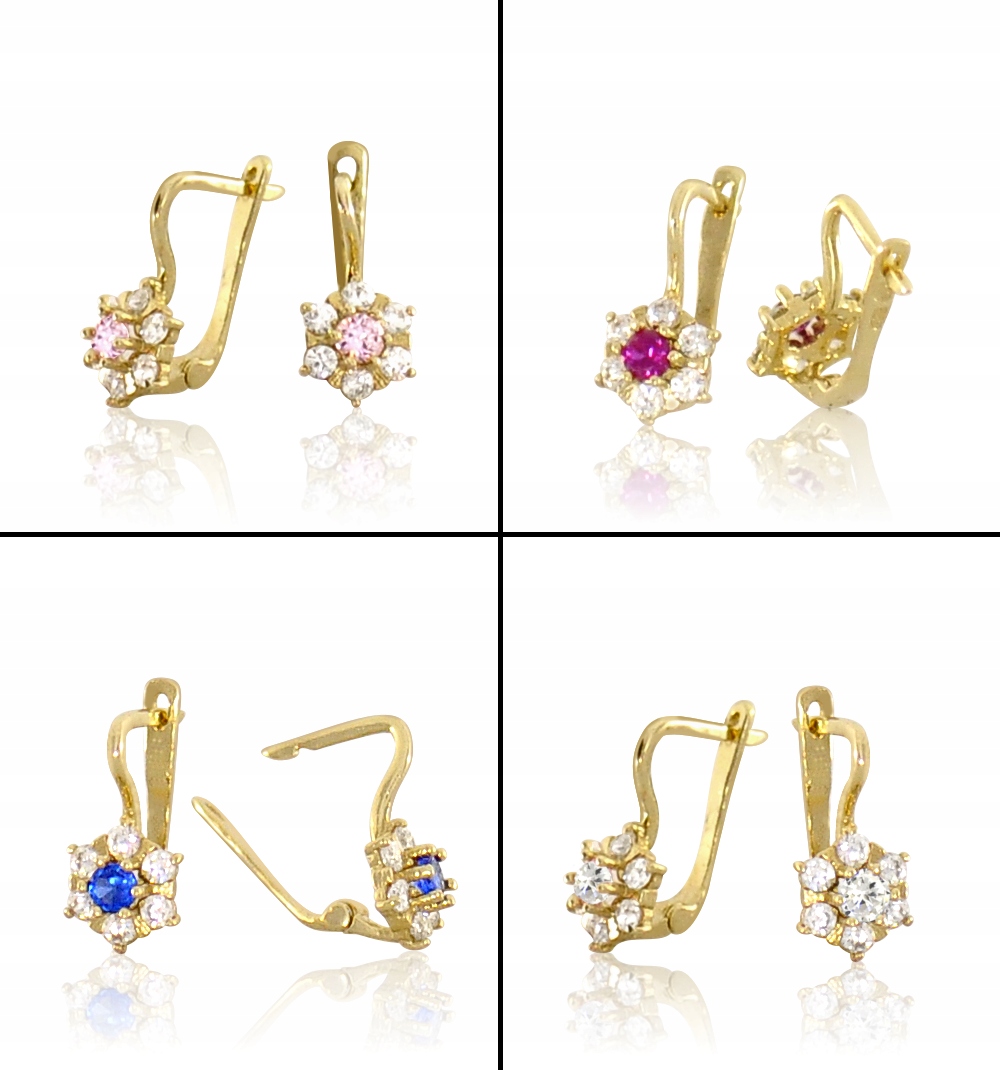 Zlaté Květiny S Anglickým Zapínáním Různé Barvy