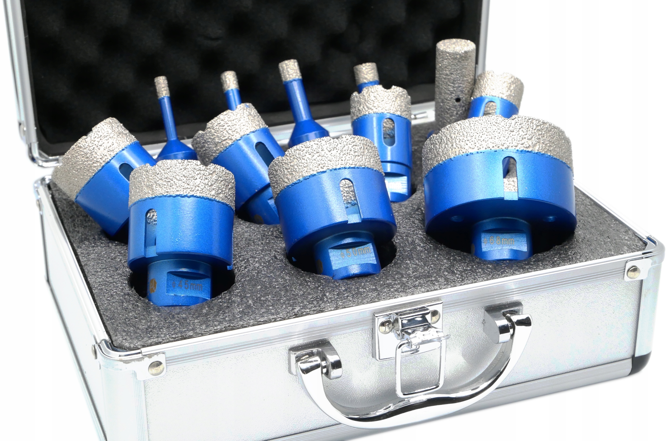 ZESTAW OTWORNIC DIAMENTOWYCH DO GRESU 12 SZT