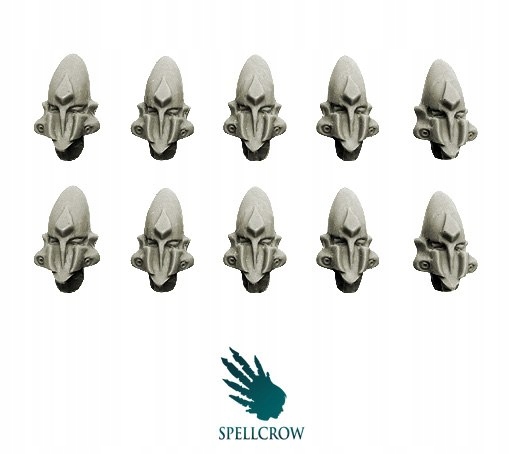 Głowy Hełmy Elfów 10 szt. Space Elves Helmets
