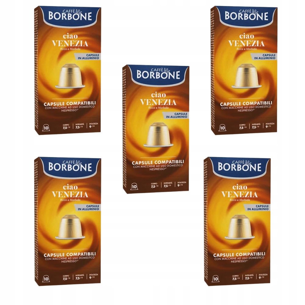 Levně Kapsle pro Nespresso Caffè Borbone Ciao Venezia Sada 5 x 10 ks