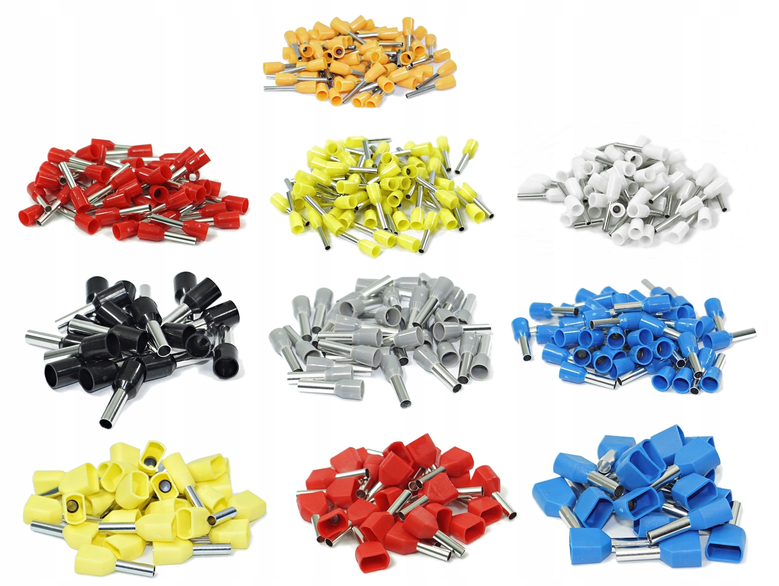 TULEJKI IZOLOWANE KOŃCÓWKI KABLOWE NA LINKĘ MIEDŹ ZESTAW 0,5-6,0mm2 800szt Rodzaj izolowana