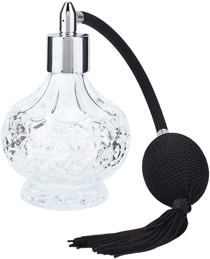 Skleněná Parfémová Láhev Vintage 80ML Rozprašovač Bambule Retro