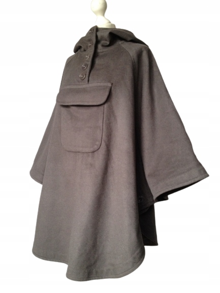 RUTZOU - piękne -WEŁNA/KASZMIR - ponczo - S/M -