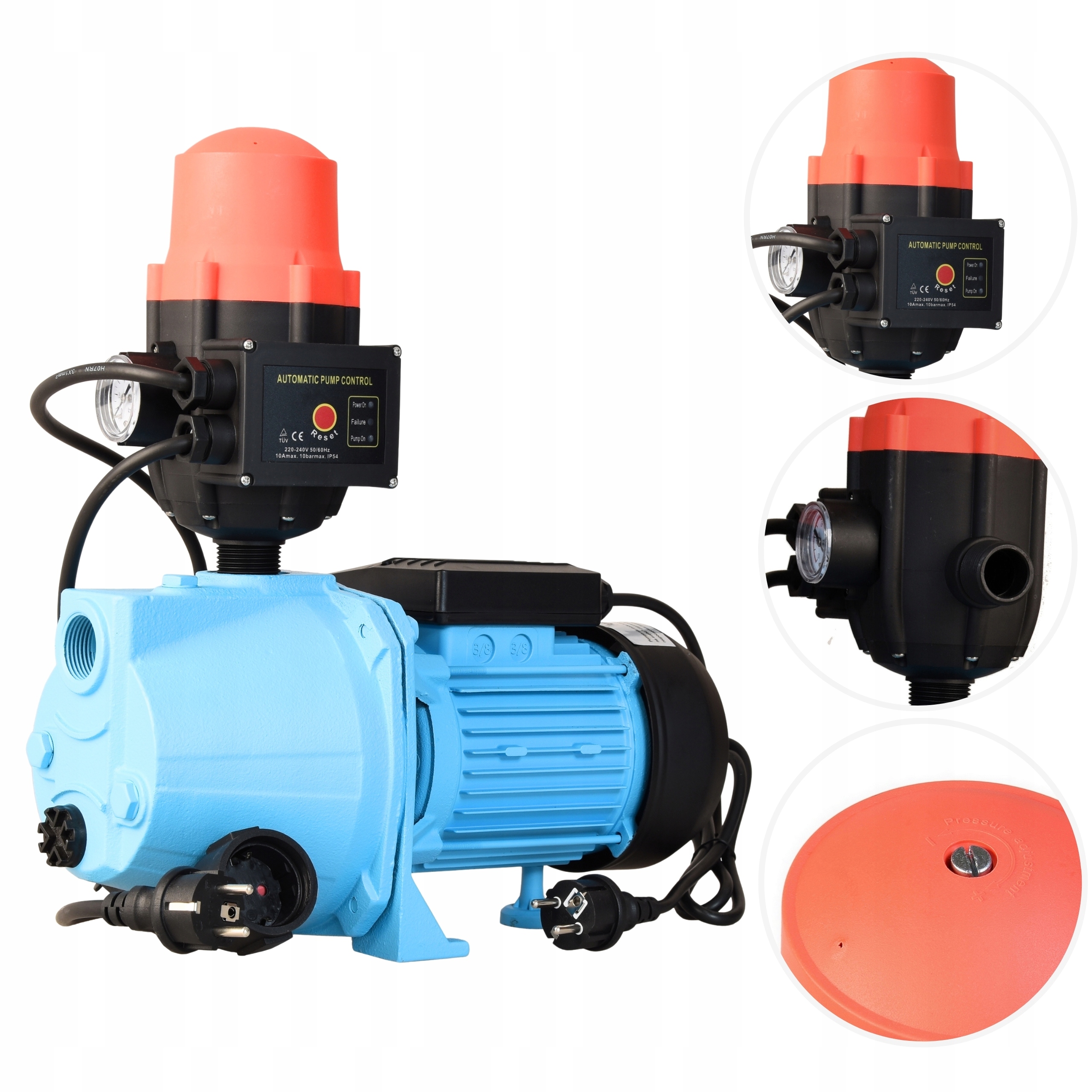 Výkonná Hydroforová Pumpa S Vypínačem 1100 W 60 L/min, Regulace Tlaku