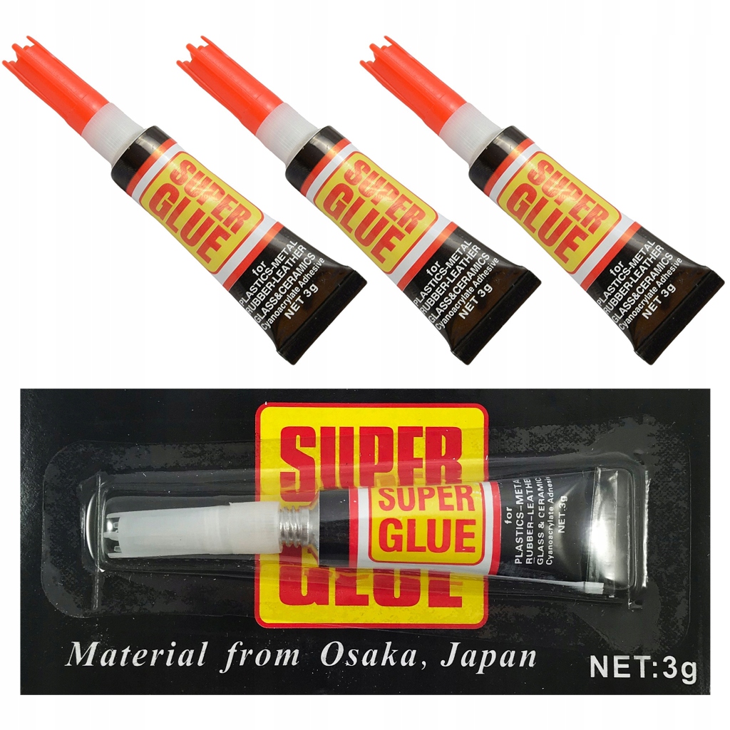 

3xBŁYSKAWICZNY Klej Super Glue Szybki Mocny Strong