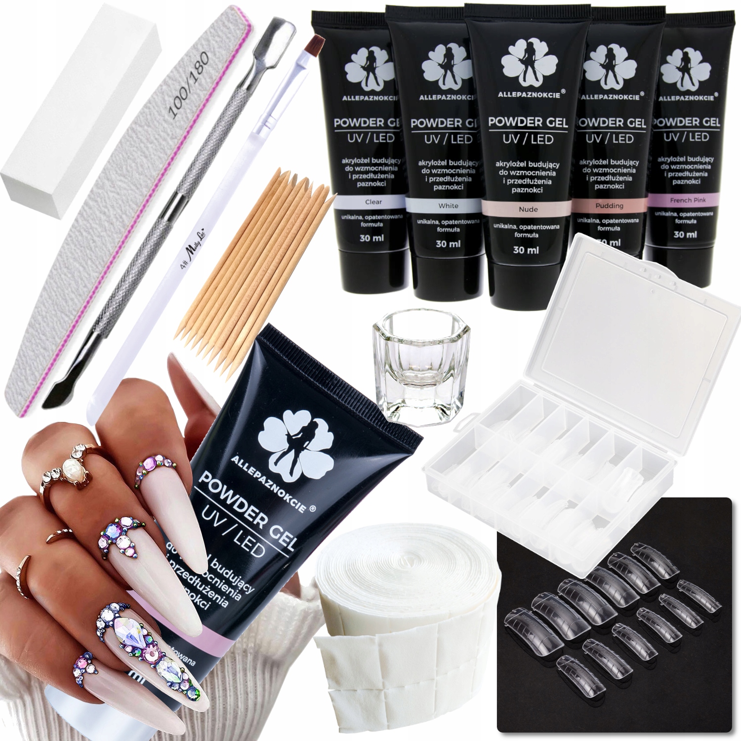 

Zestaw Akrylożel budujący Powder Gel formy 15 ml