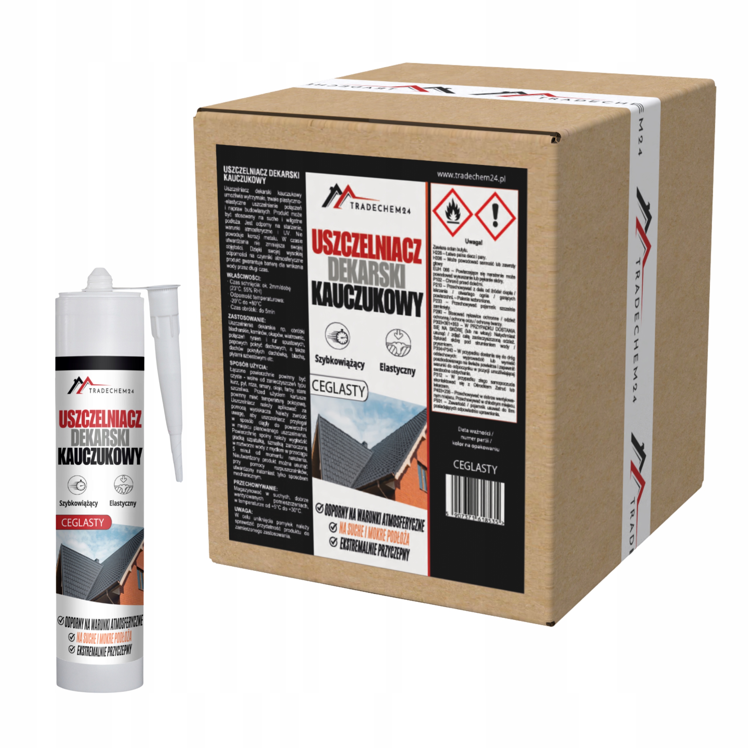 Dekarski silikonový tmel červený na střešní krytinu, kaučukový, 300 ml