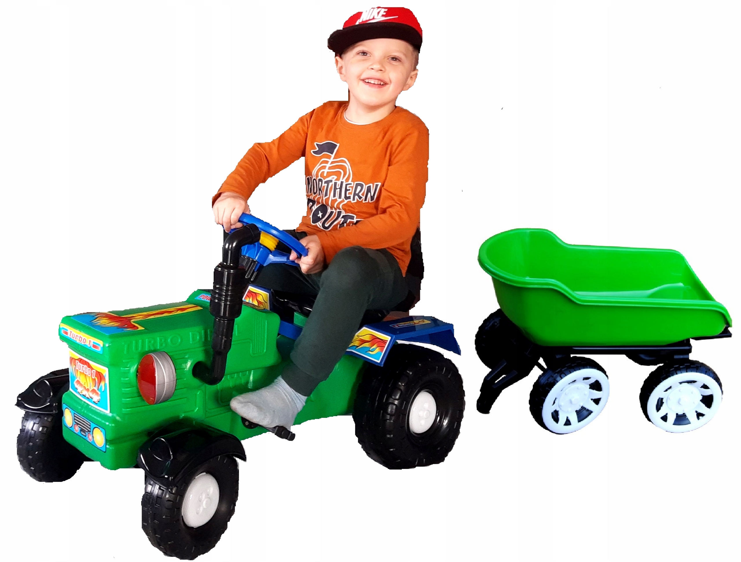 

Traktor Na Pedały Z Przyczepą 3kolor