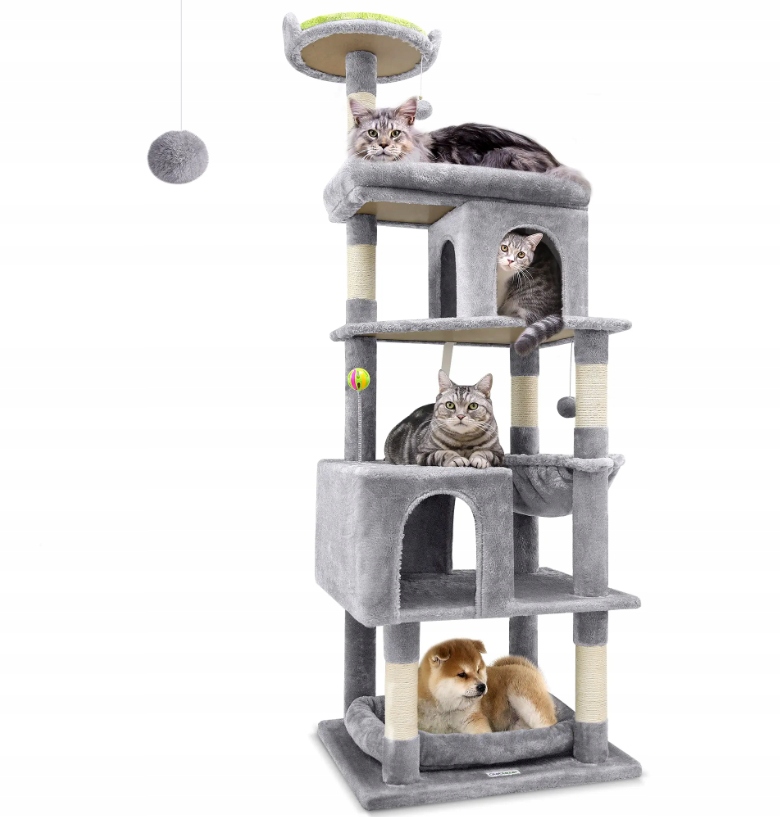 Drapak dla kota Globlazer S72 jasnoszary 182cm /h