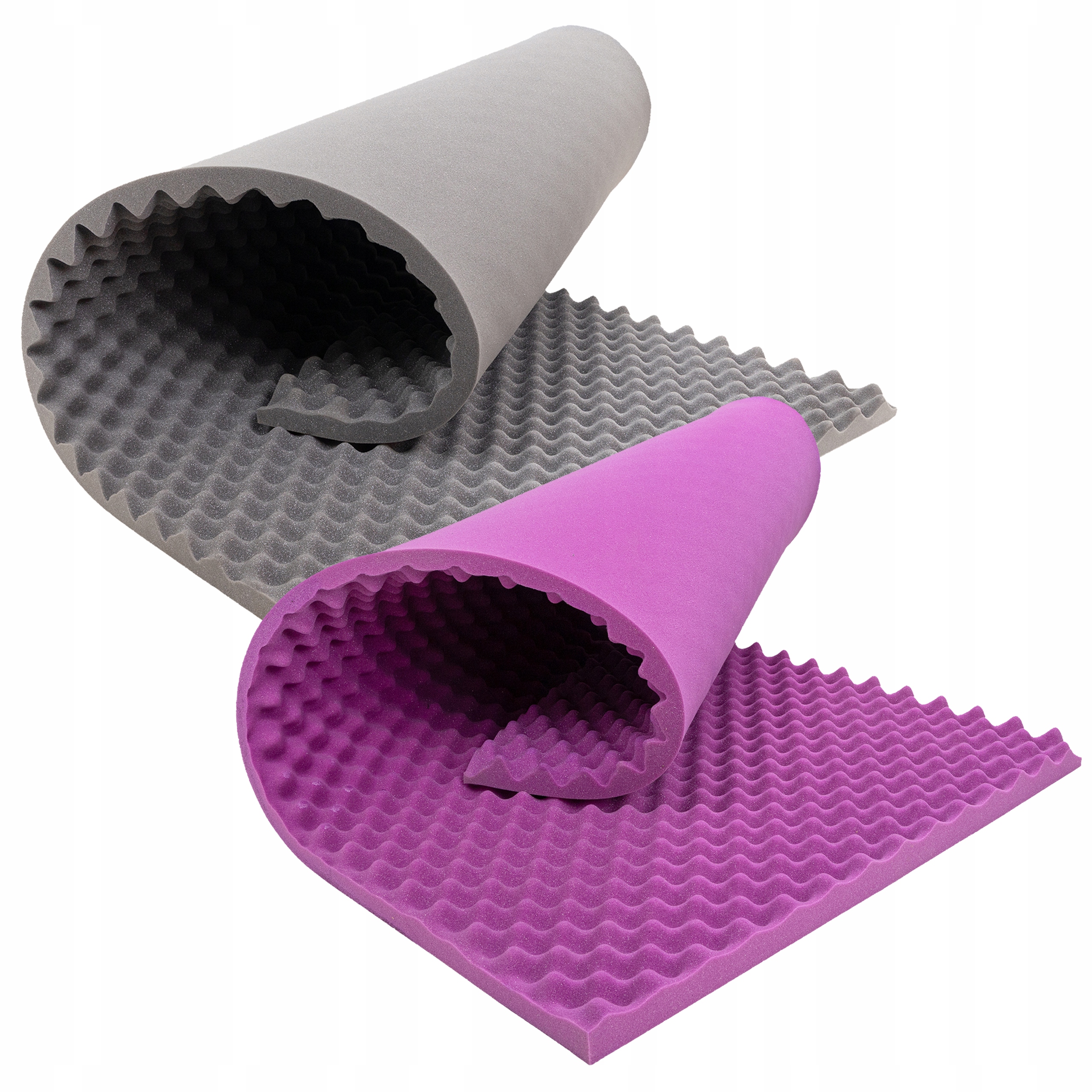 Šedofialové vlny obrazoviek na stenu dekorácia spojená s funkčnosťou