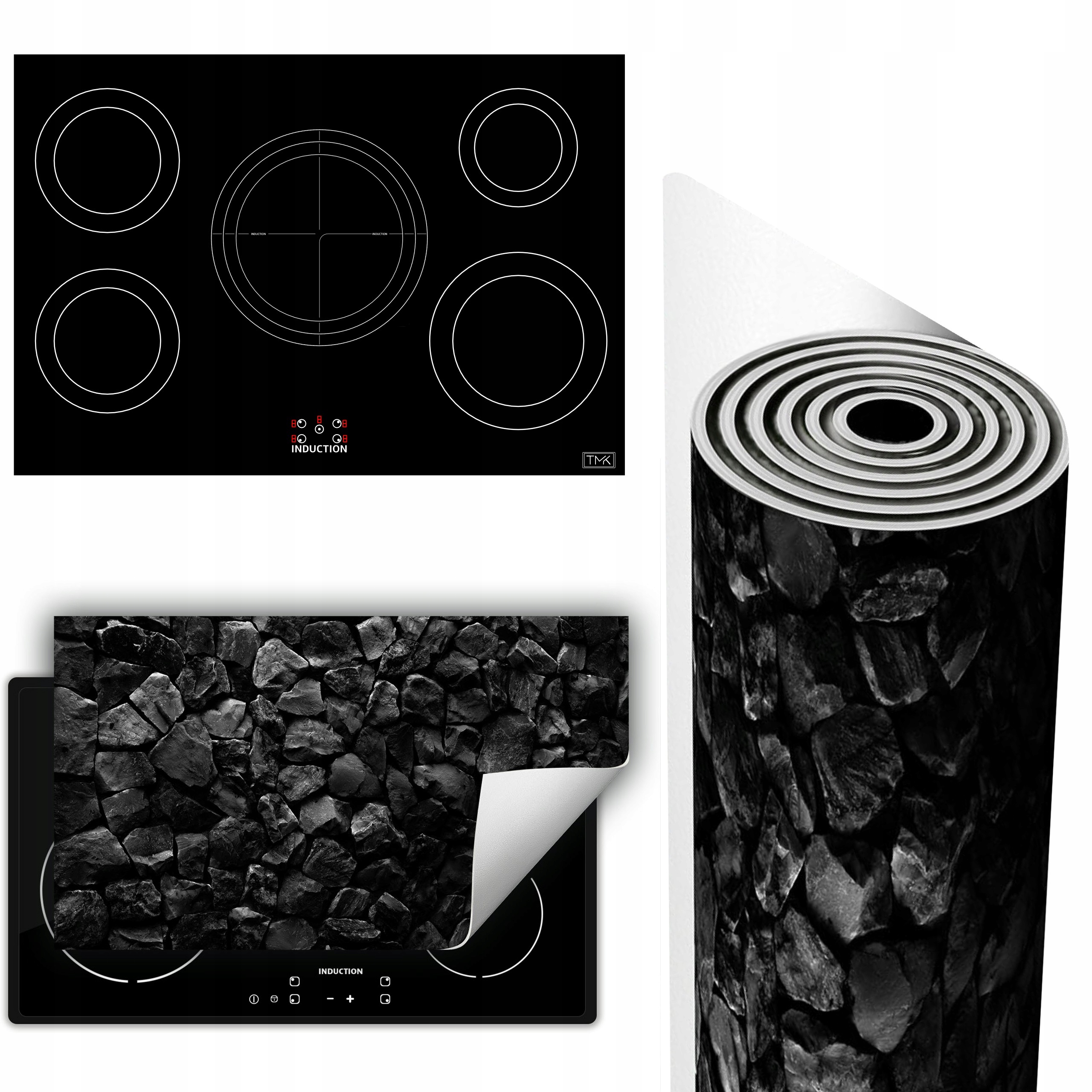 Vinylová Podložka Na Ochranu Kuchyňské Desky 90x52 černá kámen