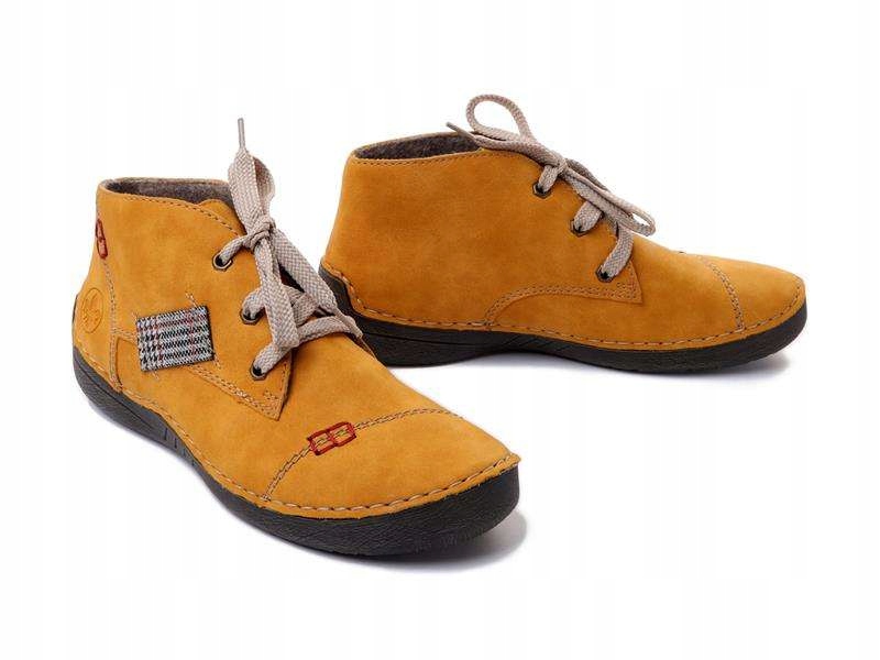 Trzewiki damskie Rieker 52543-69 yellow r38
