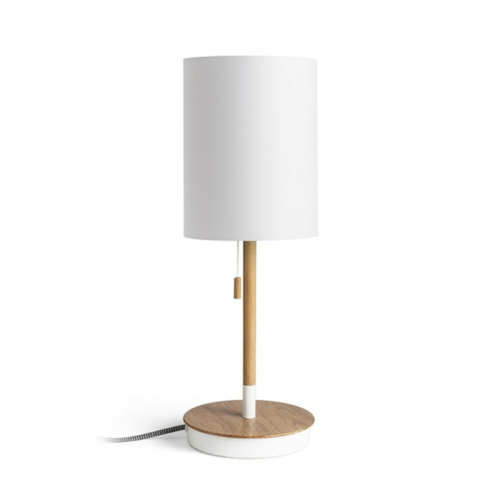 Stolová lampa Rendl Keith/ron 15/20 Usb biela/buk E27 7W 230V polycotton