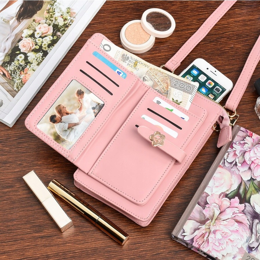 TOREBKA DAMSKA NA TELEFON PORTFEL ETUI CASE KOPERTÓWKA LISTONOSZKA MAŁA KOL Długość paska 130 cm