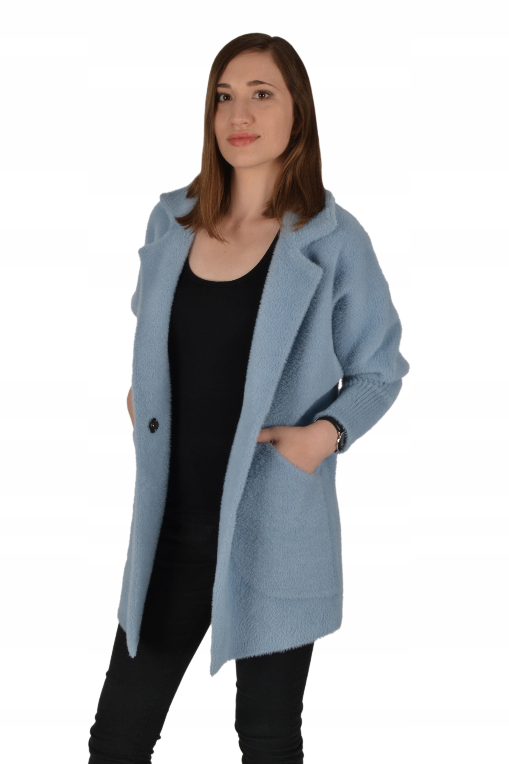 Płaszczyk kurtka damska Alpaka model tradycyjny klasyczny rozmiar M/L