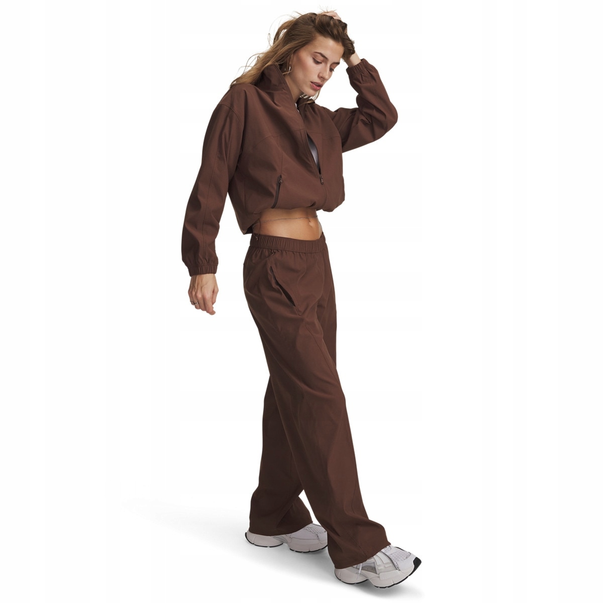 Damskie spodnie Under Armour Unstoppable Woven Pant Brązowy S