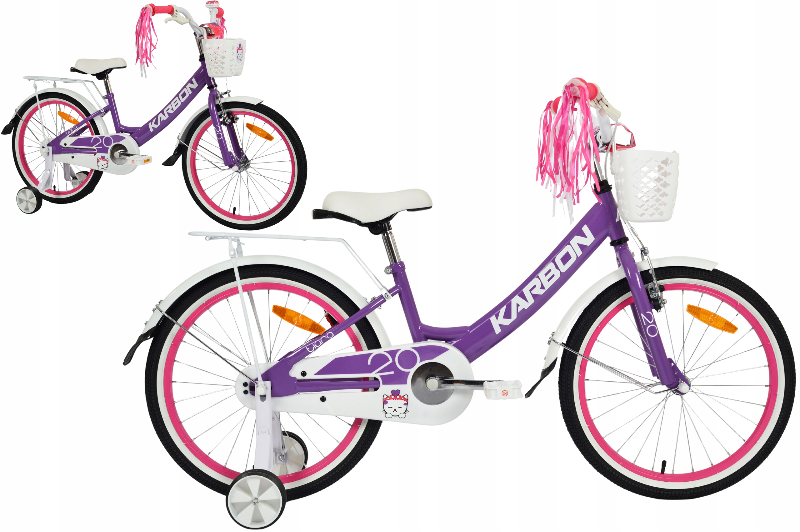 Rower dziecięcy 20" Karbon Tiara fioletowy R26
