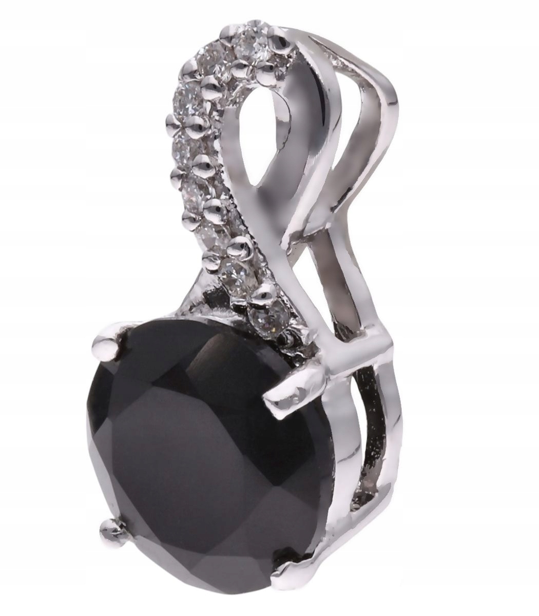 Stříbrný přívěsek Ag 925 onyx s diamantem CVD-3441-P-OX