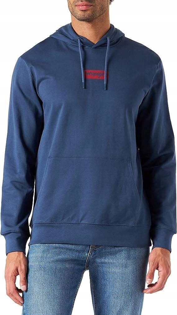 Pánská mikina Wrangler Hoodie Dark Denim W6X5HAXTG M