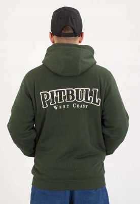 Mikina Pit Bull S Kapucí Zip Ruffin Detroit tmavě zelená