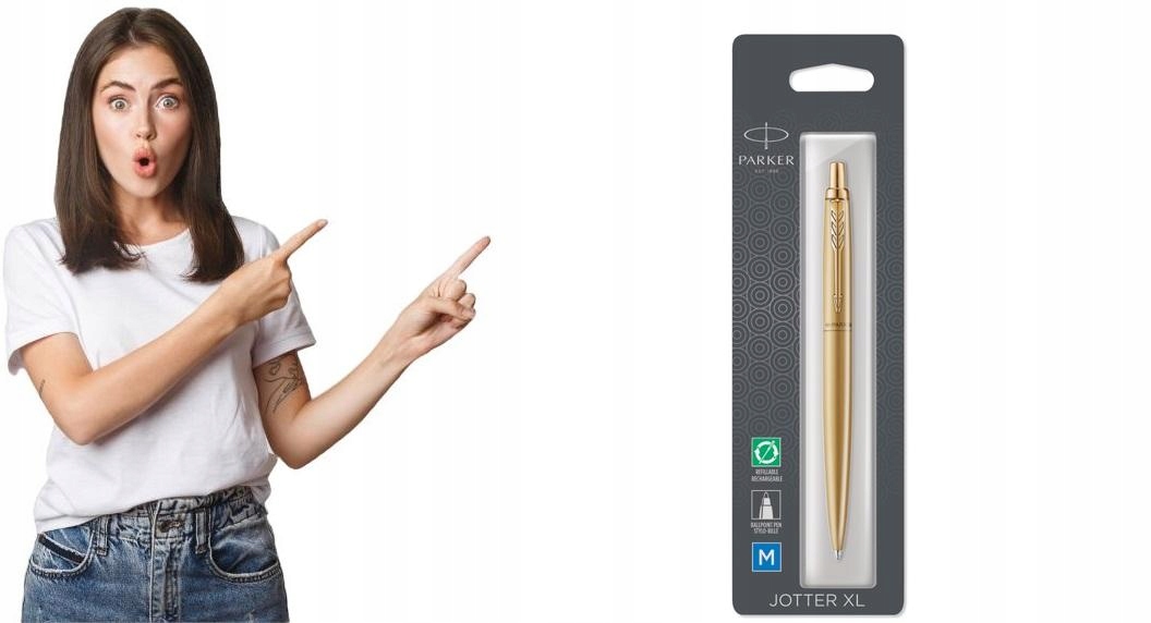 Parker Jotter XL długopis Monochrome gold Gt