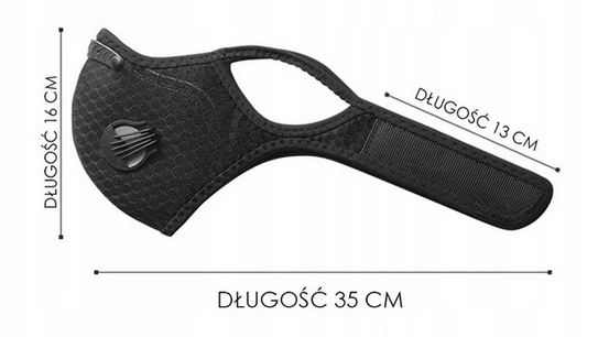 MASKA MASECZKA OCHRONNA SPORTOWA ANTYSMOGOWA FILTR Kod producenta XT-1337