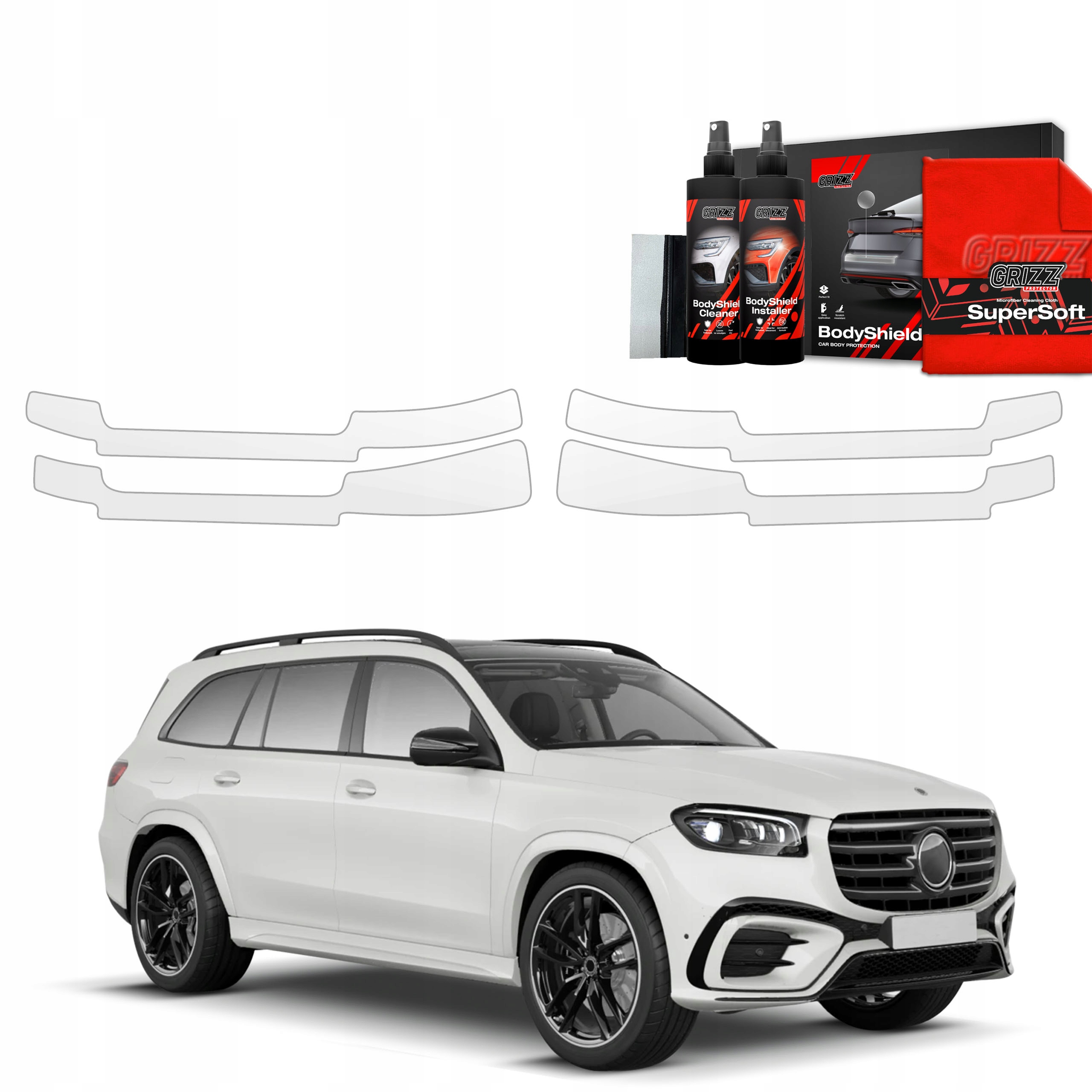 4v1 Fólie Ppf dýha na prahy pro Mercedes Gls 450d (2023-2025)
