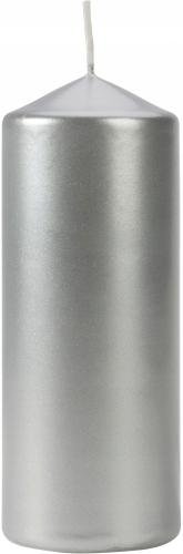 

Bispol 15cm świeca walec 60/150 Srebrny Metalik