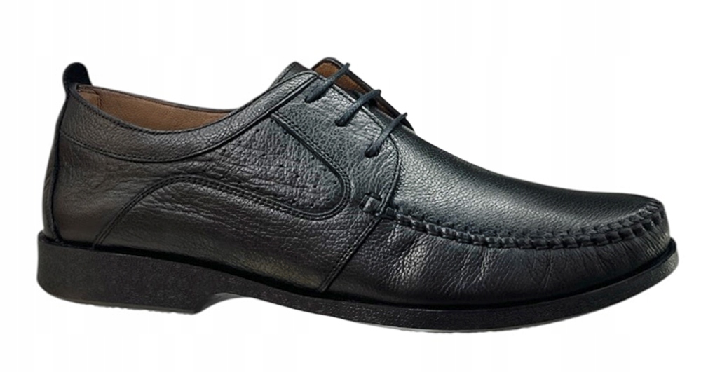 Pánské polobotky Sokolski W21-900 Přírodní kůže černé Lico 44 černá