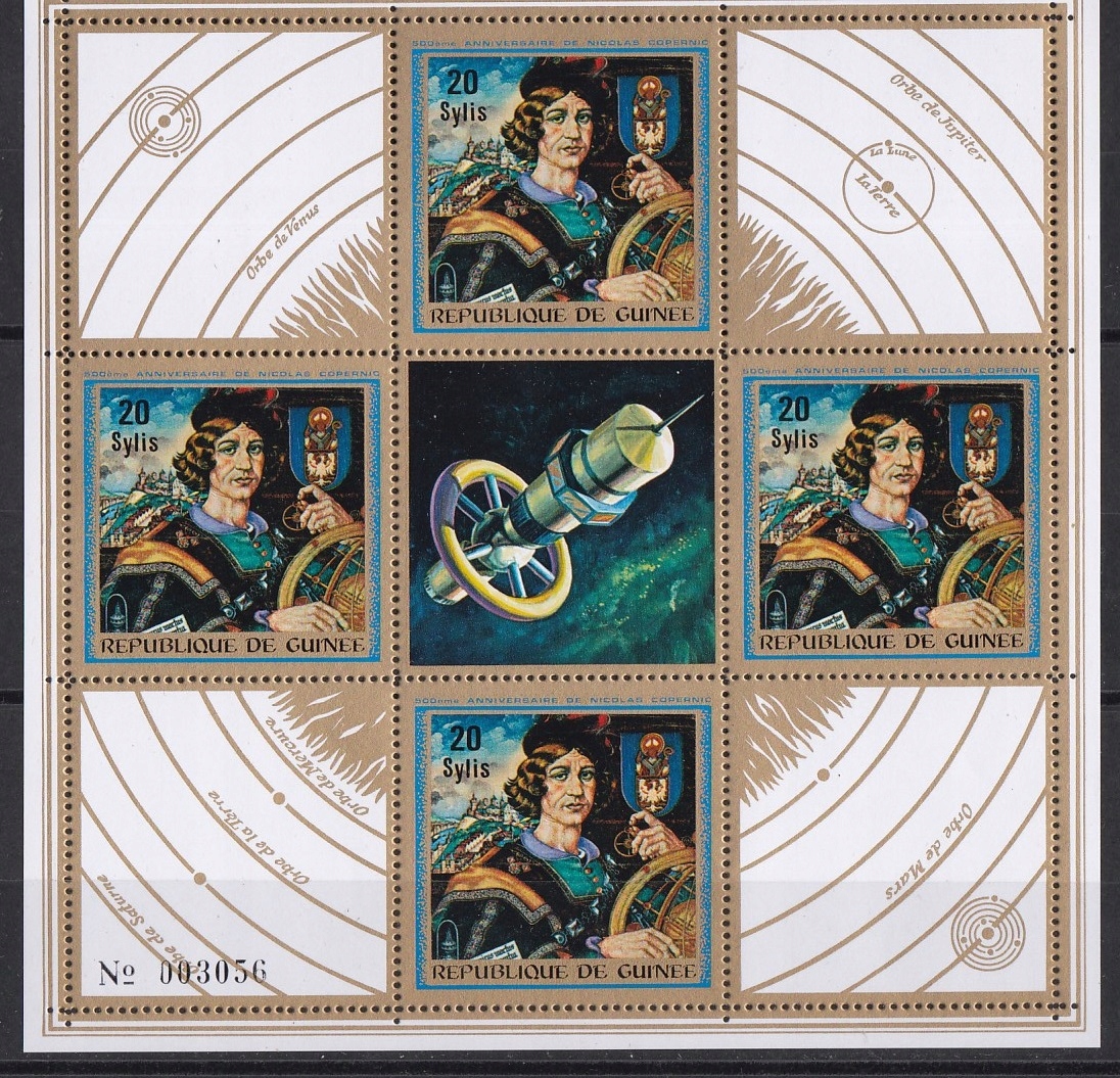 KOSMOS GWINEA - znaczki pocztowe, blok.